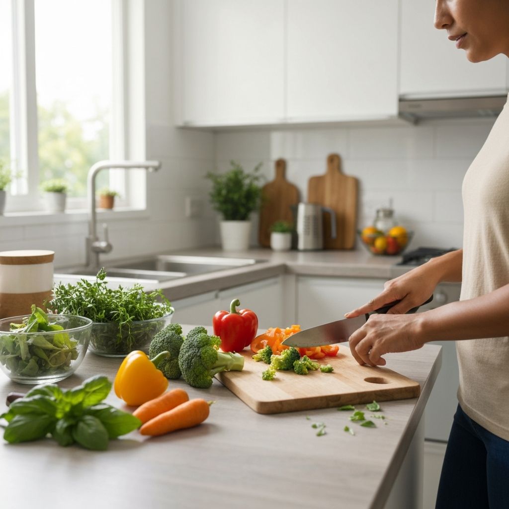 Gesunde Mahlzeitenvorbereitung